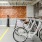 Large bike storage with community bikes 