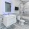 Bathroom with a floating vanity